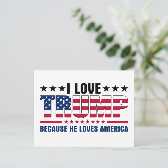 Carte Postale Donald Trump (Debout devant)