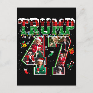 Carte Postale Donald Trump 47e président 2024 Noël Père Noël