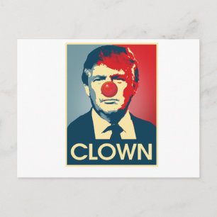 Carte Postale Donald Trump CLOWN — Anti-Trump 2016 -
