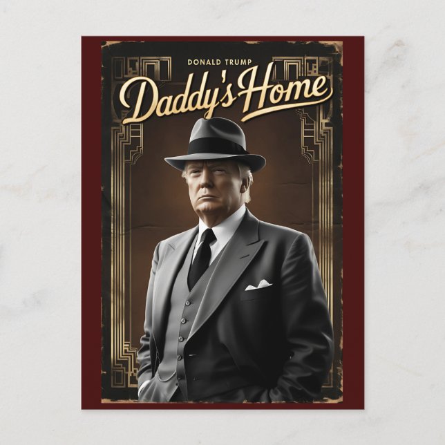 Carte Postale Donald Trump Daddy's Home Funny Christmas MAGA (Devant)