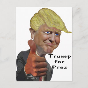 Carte Postale Donald Trump drôle produit humoristique Trump pour