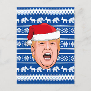 Carte Postale Donald Trump en colère Noël
