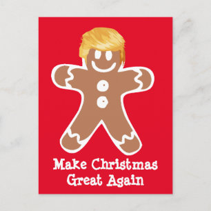 Carte Postale Donald Trump Gingerbread homme