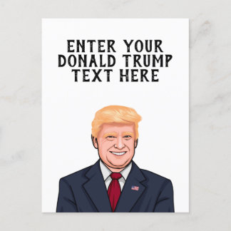 CARTE POSTALE DONALD TRUMP PERSONNALISÉ