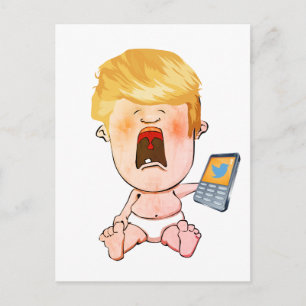 Carte Postale Donald Trump pleurant son bébé