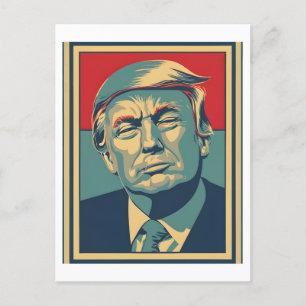 Carte Postale Donald Trump Rétro art élection politique 2024