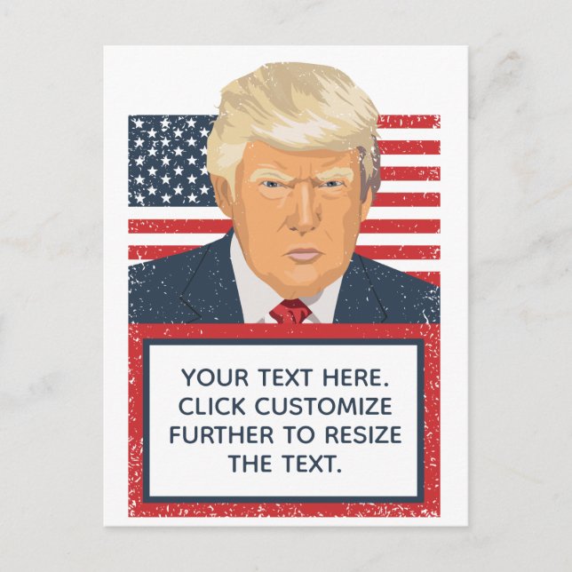 Carte Postale Donald Trump, votre propre texte (Devant)