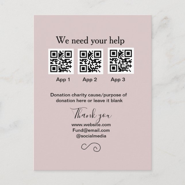 Carte Postale Donation Collection conseil pot ajouter votre q r  (Devant)