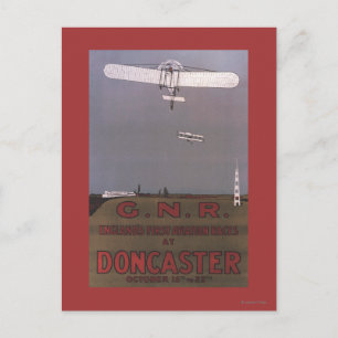 Carte Postale Doncaster, Angleterre - Premières courses aérienne