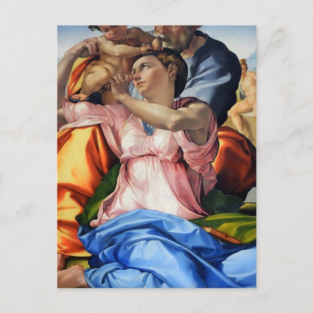 Carte Postale Doni Tondo, Doni Madona (détail), Michel-Ange, 15 (Devant)