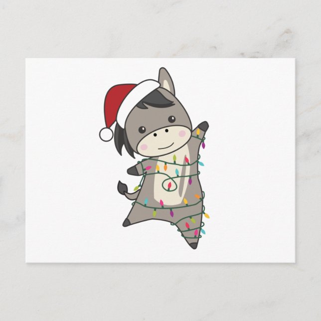Carte Postale Donkey Christmas Donkeys (Devant)