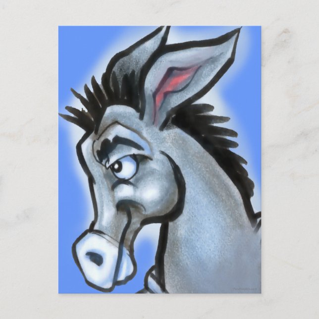 Carte Postale Donkey démocrate (Devant)