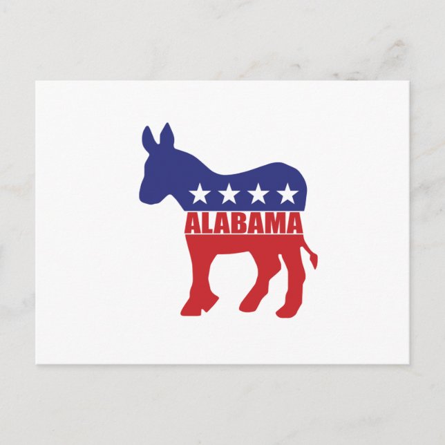 Carte Postale Donkey, démocrate de l'Alabama (Devant)
