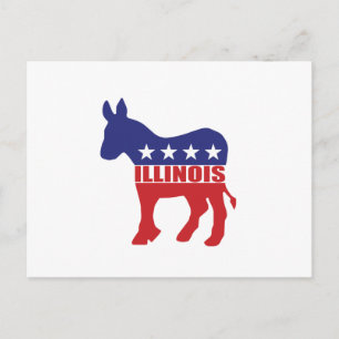 Carte Postale Donkey démocrate de l'Illinois