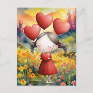 CARTE POSTALE DONNANT TOUT L'AMOUR DE SON CŒUR