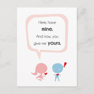 Carte Postale Donne-moi ton coeur