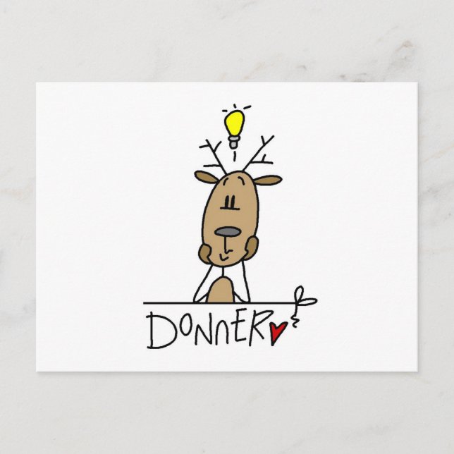 Carte Postale Donner Reindeer T-shirts et cadeaux (Devant)