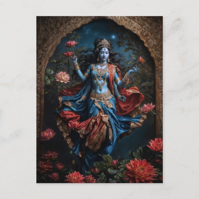 Carte Postale Donneur de bénédictions Divine Kali (Devant)