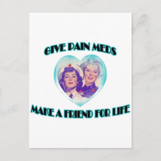Carte Postale Donnez Des Moyens De Douleur - Faites Un Ami Pour