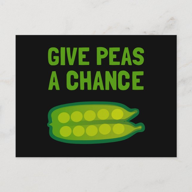 Carte Postale Donnez Une Chance Aux Pois (Devant)