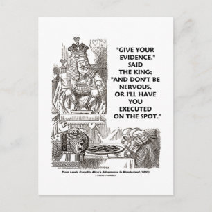 Carte Postale Donnez vos preuves ne soyez pas nerveux pays des m