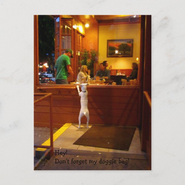 Carte Postale Don't Forget My Doggie Bag! (Devant)