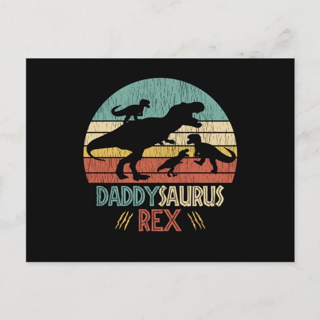 Carte Postale Don't Mess With Daddy Saurus Dinosaur Family Dad (Devant)