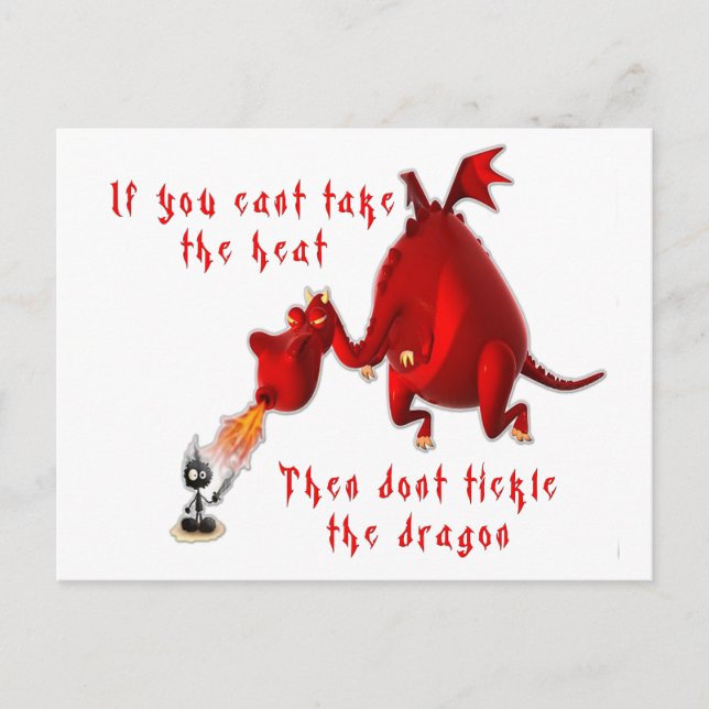 Carte Postale Dont Tickle the Dragon... (Devant)