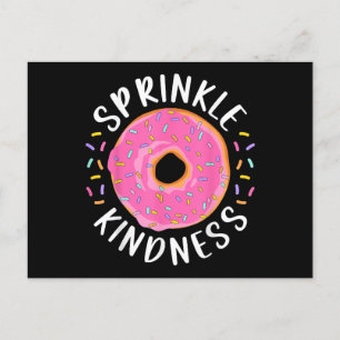 Carte Postale Donut Sprinkle Kindness Funny Girls Femmes Doughnu