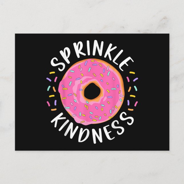Carte Postale Donut Sprinkle Kindness Funny Girls Femmes Doughnu (Devant)