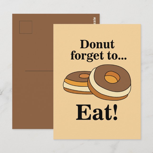 Carte Postale Donut Sucré (Devant / Derrière)