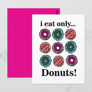 Carte Postale Donuts Je Mange Seulement Des Donuts