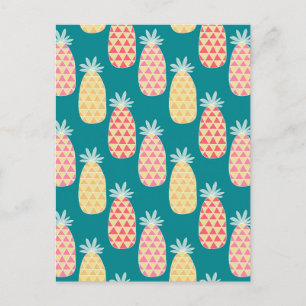 Carte Postale Doodle d'ananas Motif 2