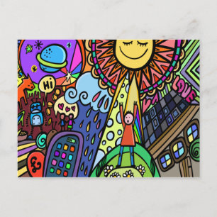Carte Postale Doodle de dessin