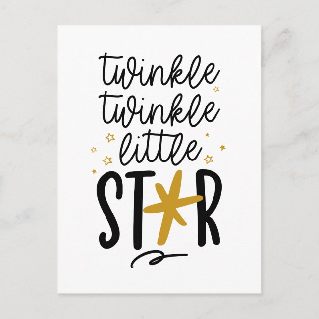 Carte Postale Doodle de Twinkle Twinkle Little Star (Devant)