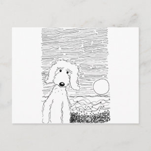 Carte Postale Doodle d'or sur la plage