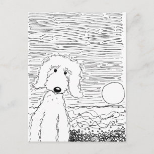 Carte Postale Doodle d'or sur la plage