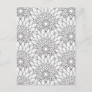 Carte Postale Doodle du jardin floral