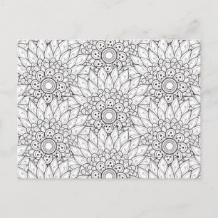 Carte Postale Doodle du jardin floral