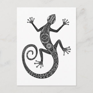 Carte Postale Doodle Lizard Ou Salamander