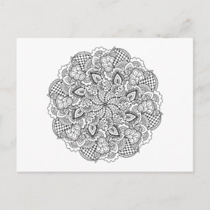 Carte Postale Doodle ronde