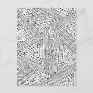 Carte Postale Doodle tribal 2