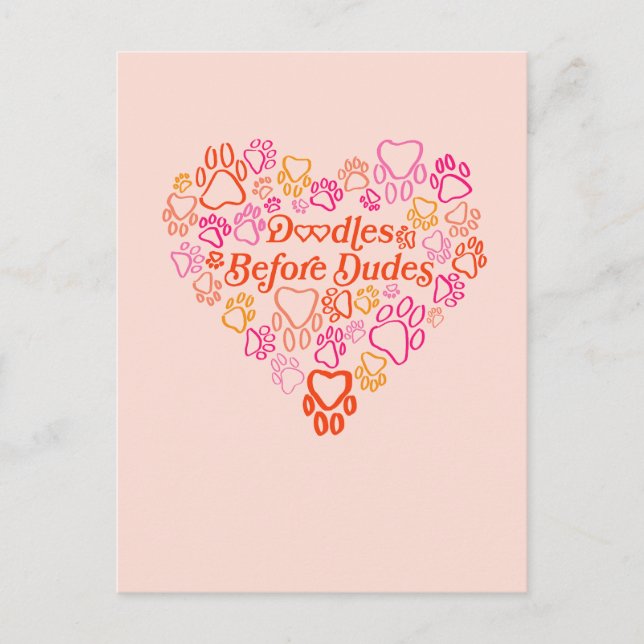 Carte Postale Doodles avant les mecs (Devant)