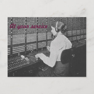 Carte postale d'opérateur de standard téléphonique