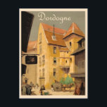 Carte Postale Dordogne, ville, maisons, France, voyage vintage<br><div class="desc">Image parfaite pour votre nouvelle conception d'impression. Ce pourrait être un beau cadeau ou une "touche finale" pour décorer la maison.</div>