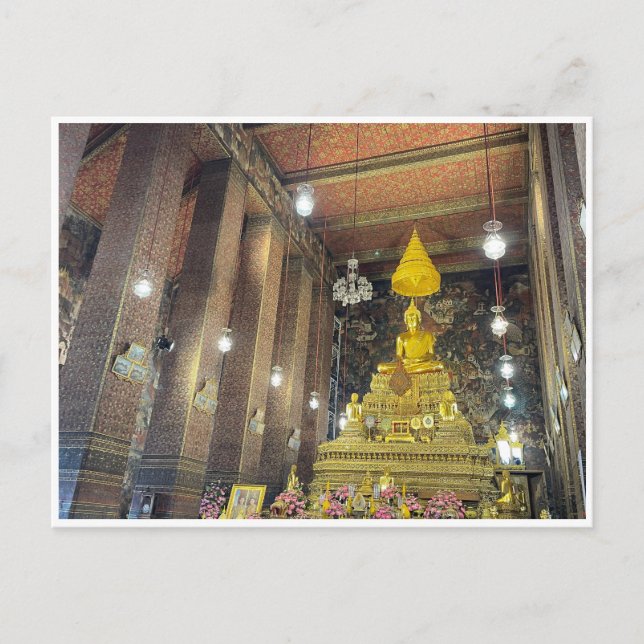 Carte Postale doré bouddha wat pho bangkok (Devant)