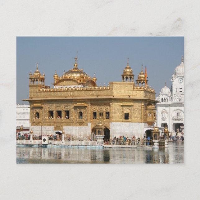 Carte Postale Doré Harmandir Sahib Amritsar Nord India (Devant)