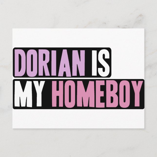 Carte Postale Dorian est mon Homeboy (Devant)
