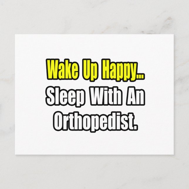 Carte Postale Dormir avec un orthopédiste (Devant)