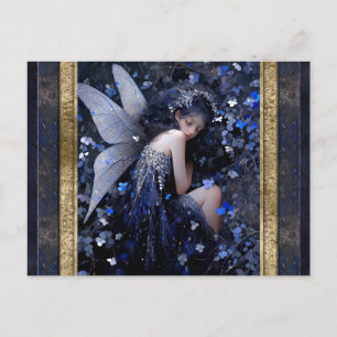 Carte Postale Dormir Blue Fairy Femme Imaginaire Art